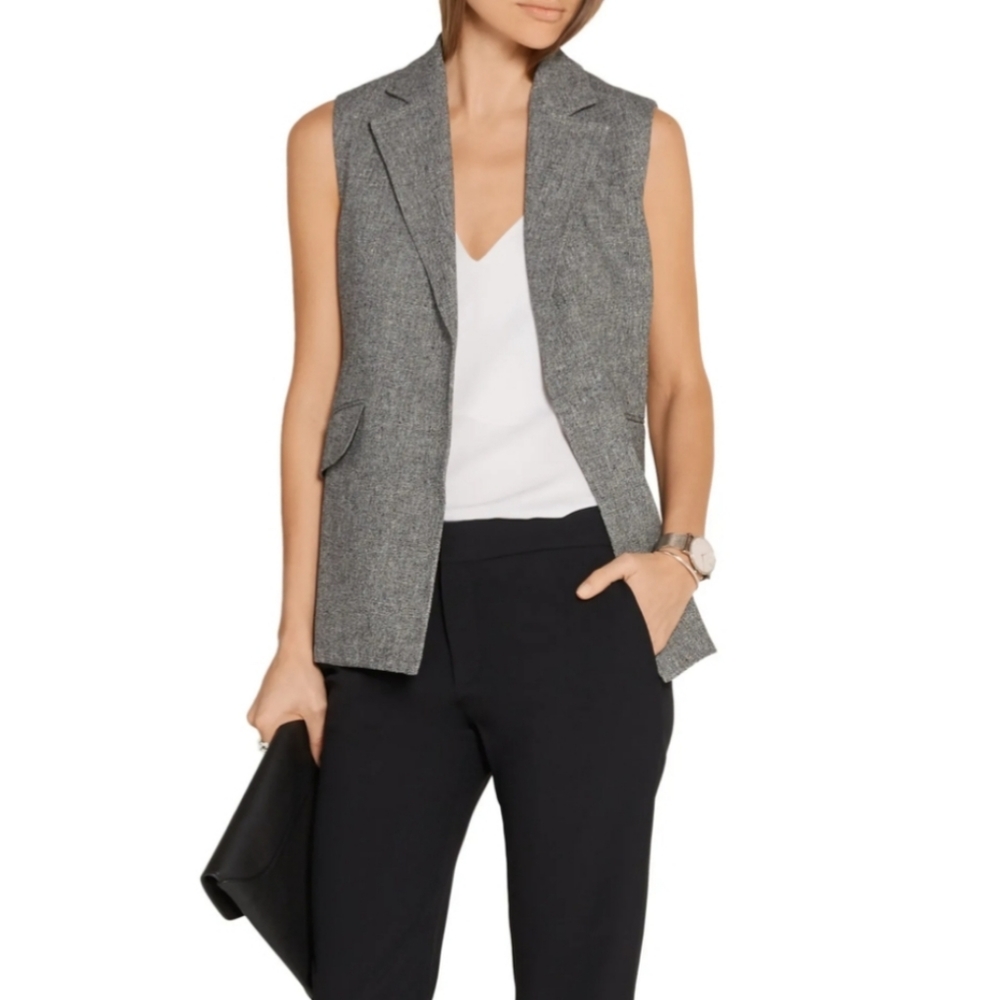 Theory Sedeia Linen-Crepe Vest